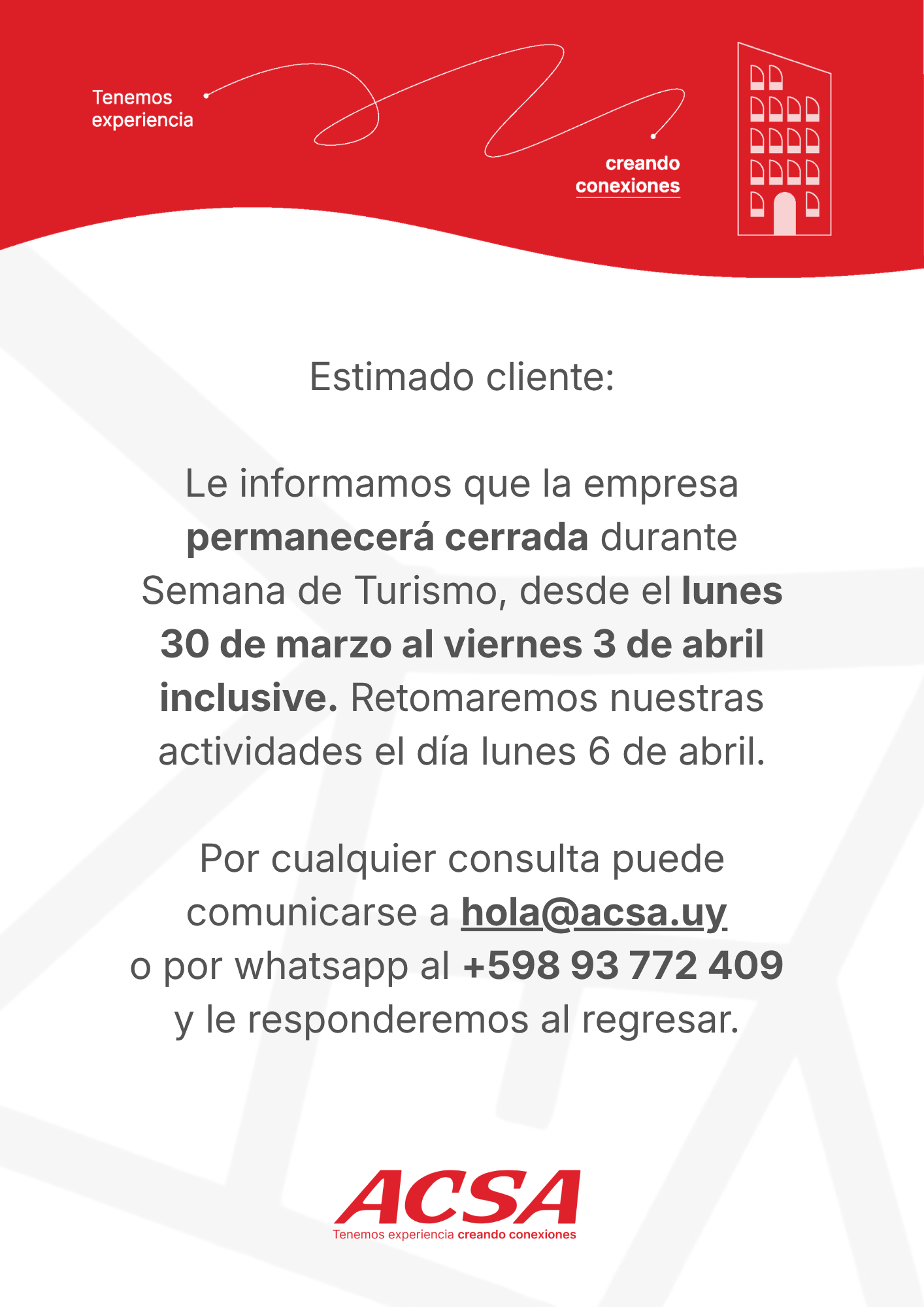 Horarios Dias Festivos